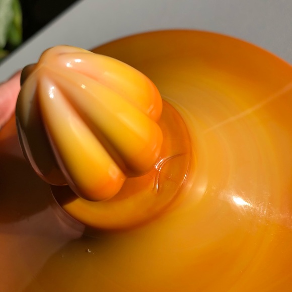 LE SMITH Glass Bittersweet Orange Covered Compote - Picture 15 of 15